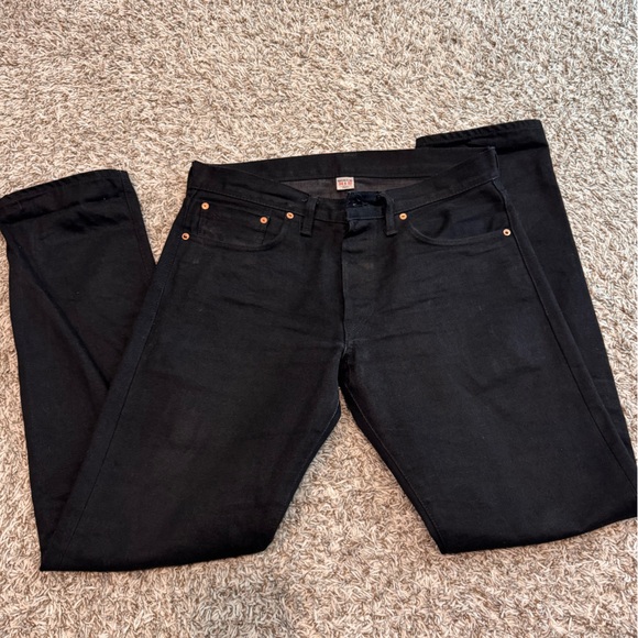 Double RL Slim Fit Black Selvedge Jean